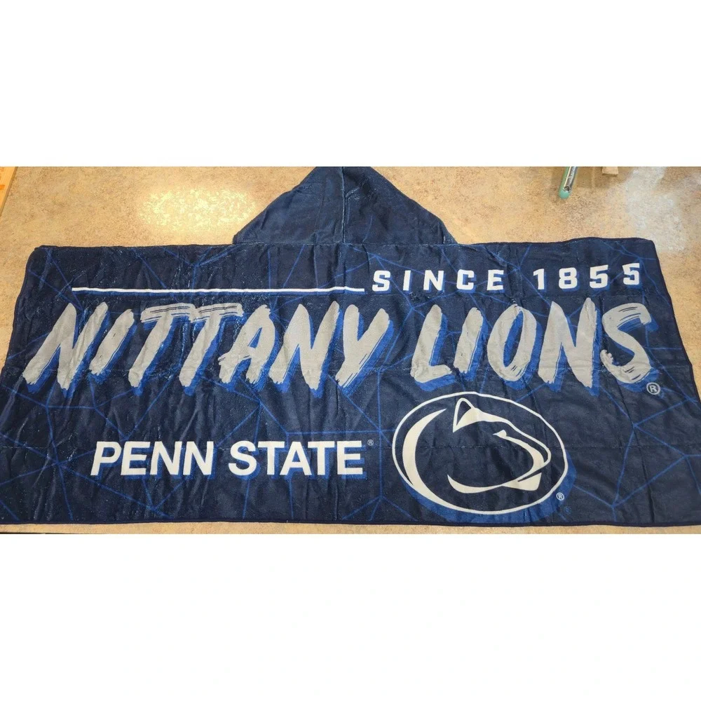 Northwest Penn State Nittany Lions Kids Hooded Beach Bath Towel Blue Poncho